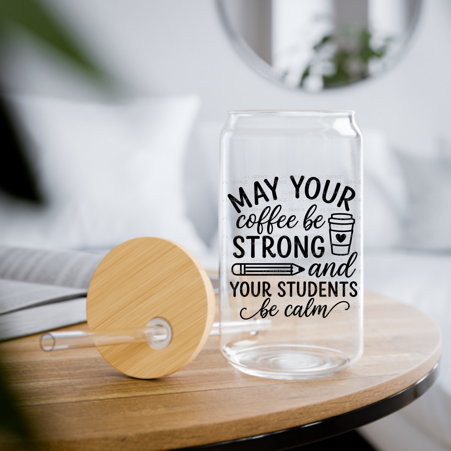 May Your Coffee Be Strong Teacher PNG (2 Colors)