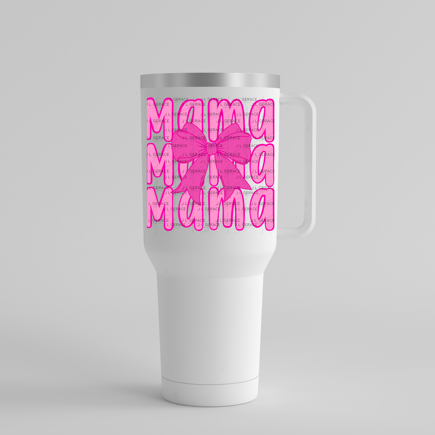 Mama Mama Mama PNG – Pink Bow Mothers Day Sublimation Design