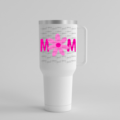 Mom Daisy Floral Pink Gradient PNG Design