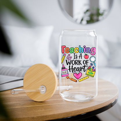 Teaching Is A Work Of Heart Teacher PNG Digital Download (2 Colors)