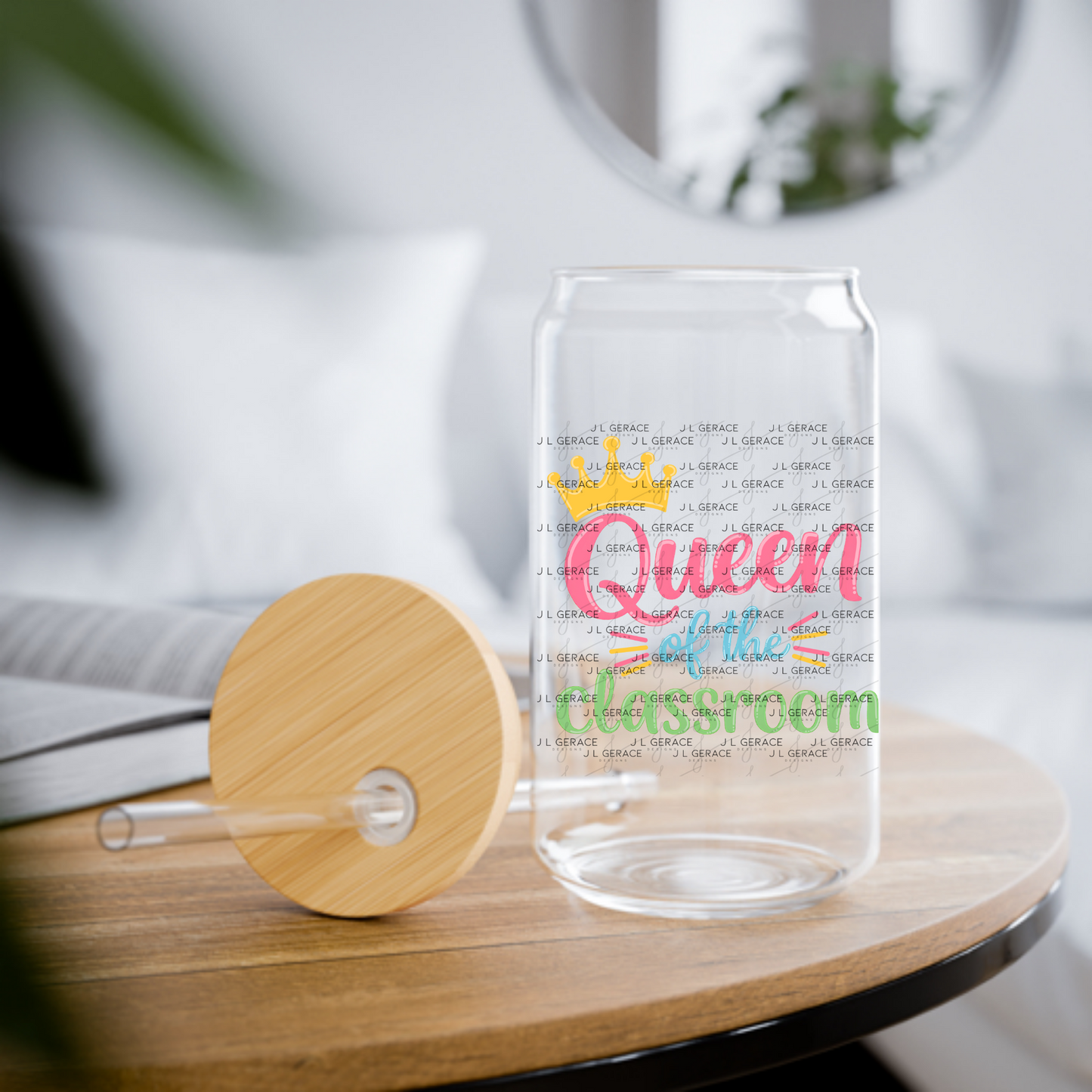Queen of the Classroom Teacher Colorful PNG