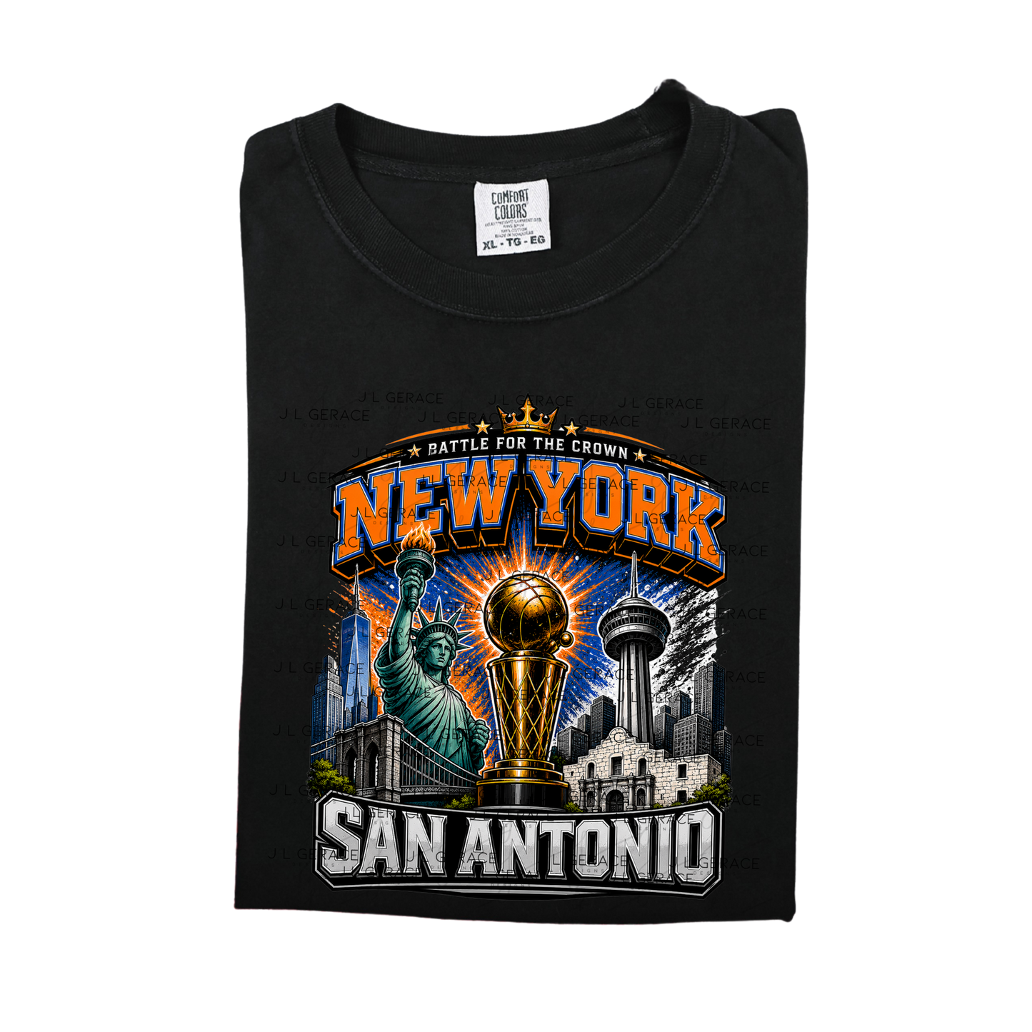 New York San Antonio Championship Trophy Basketball PNG Design