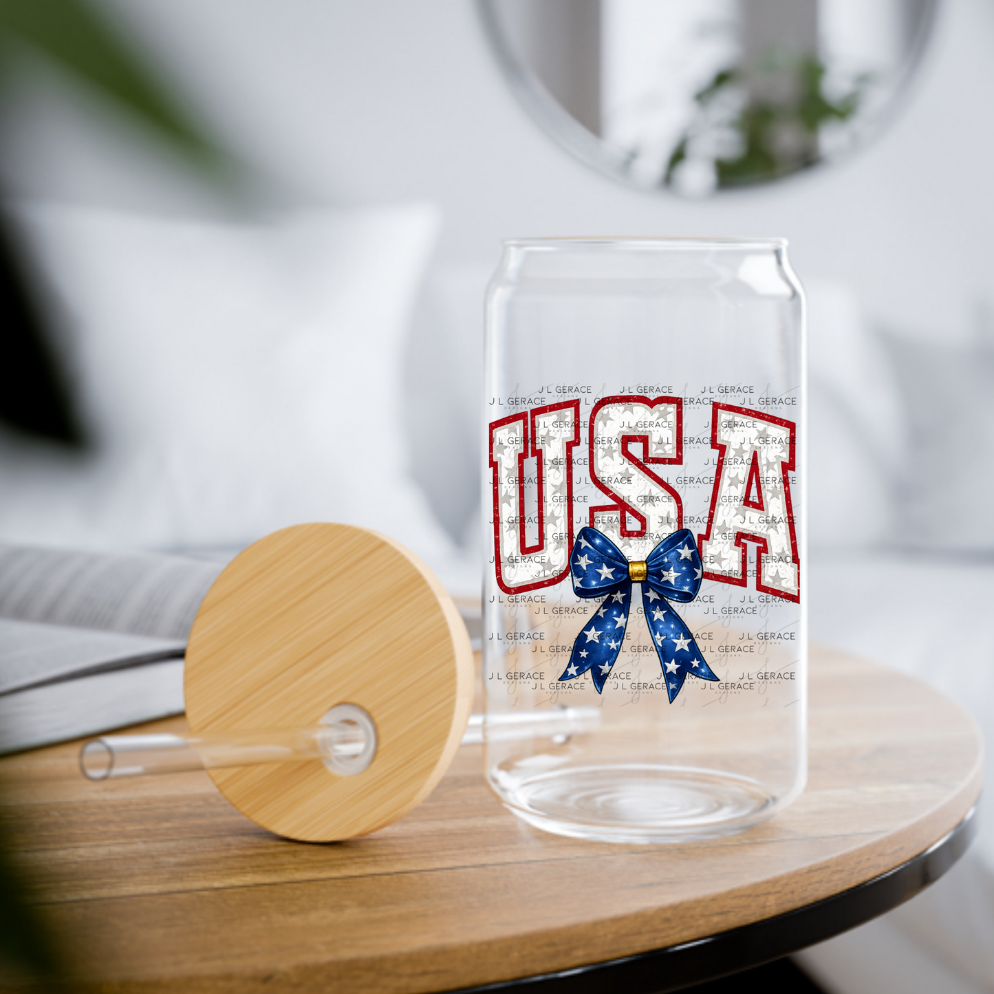 USA Bow Patriotic PNG Design