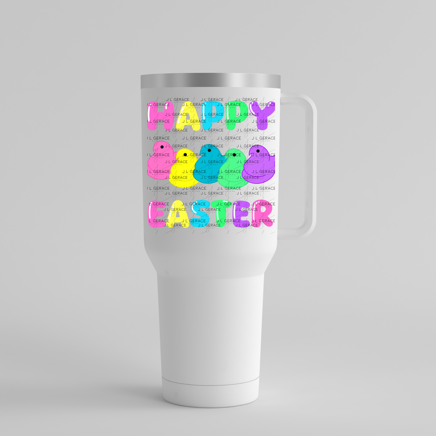 Happy Easter Chick Clipart Sublimation PNG Peeps Chick Colorful Design