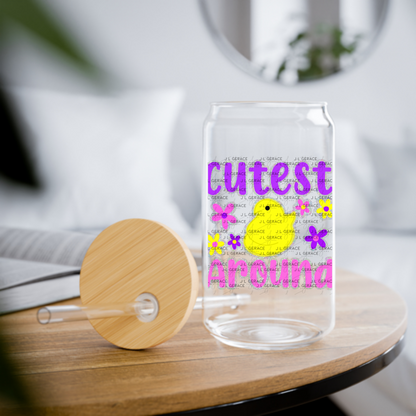 Cutest Chick Around Glitter Outline PNG