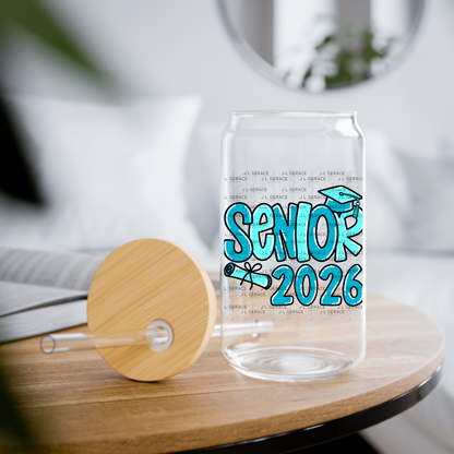 Senior 2026 PNG – Turquoise Graduation Cap and Diploma Design