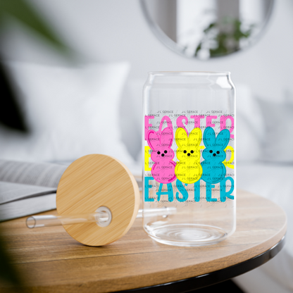 EASTER EASTER EASTER Bunnies Pink - Yellow - Blue PNG