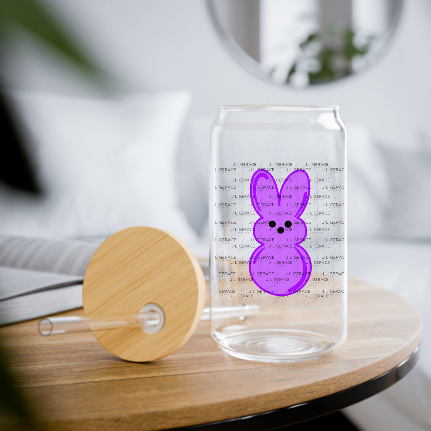 Purple Bunny Peep Easter Clipart Sublimation PNG