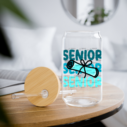 Senior PNG – Teal Diploma Graduation Lettering Design