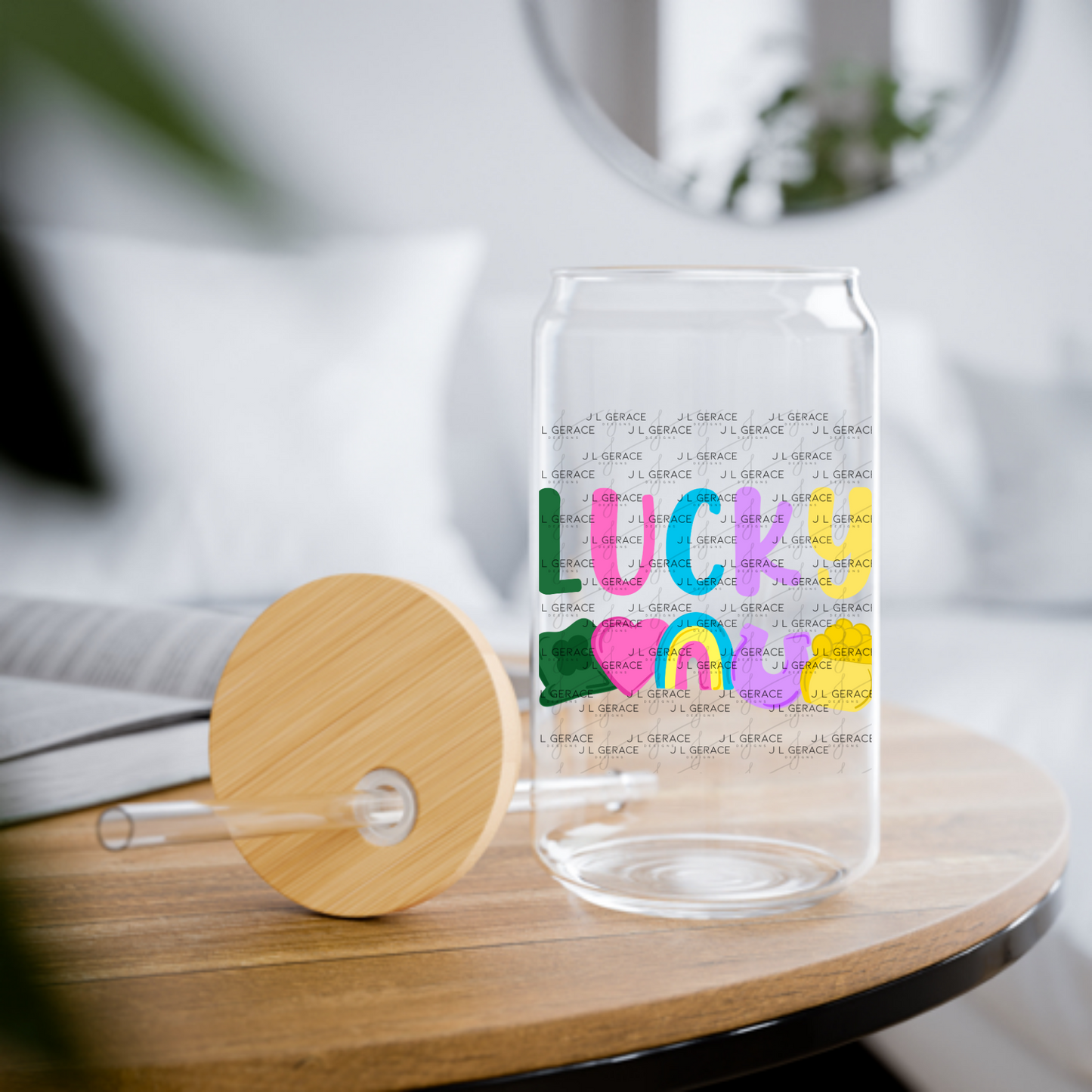 Lucky PNG, St Patrick Shirt Design, Rainbow Shamrock Sublimation PNG Download