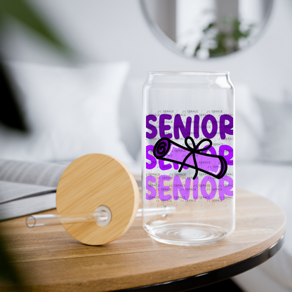 Senior PNG – Purple Diploma Graduation Lettering Design