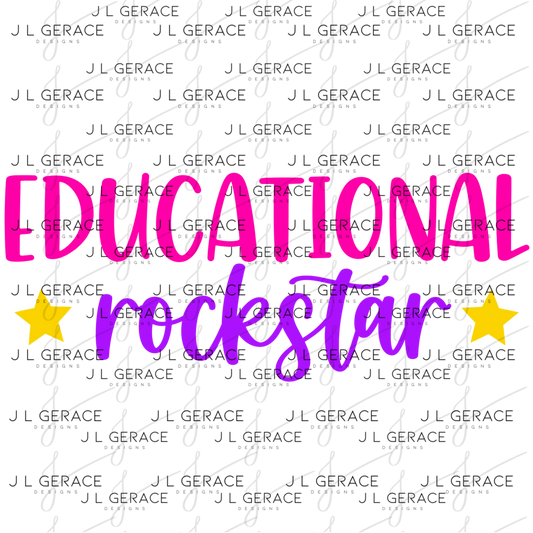 Educational Rockstar Teacher - Pink And Purple PNG