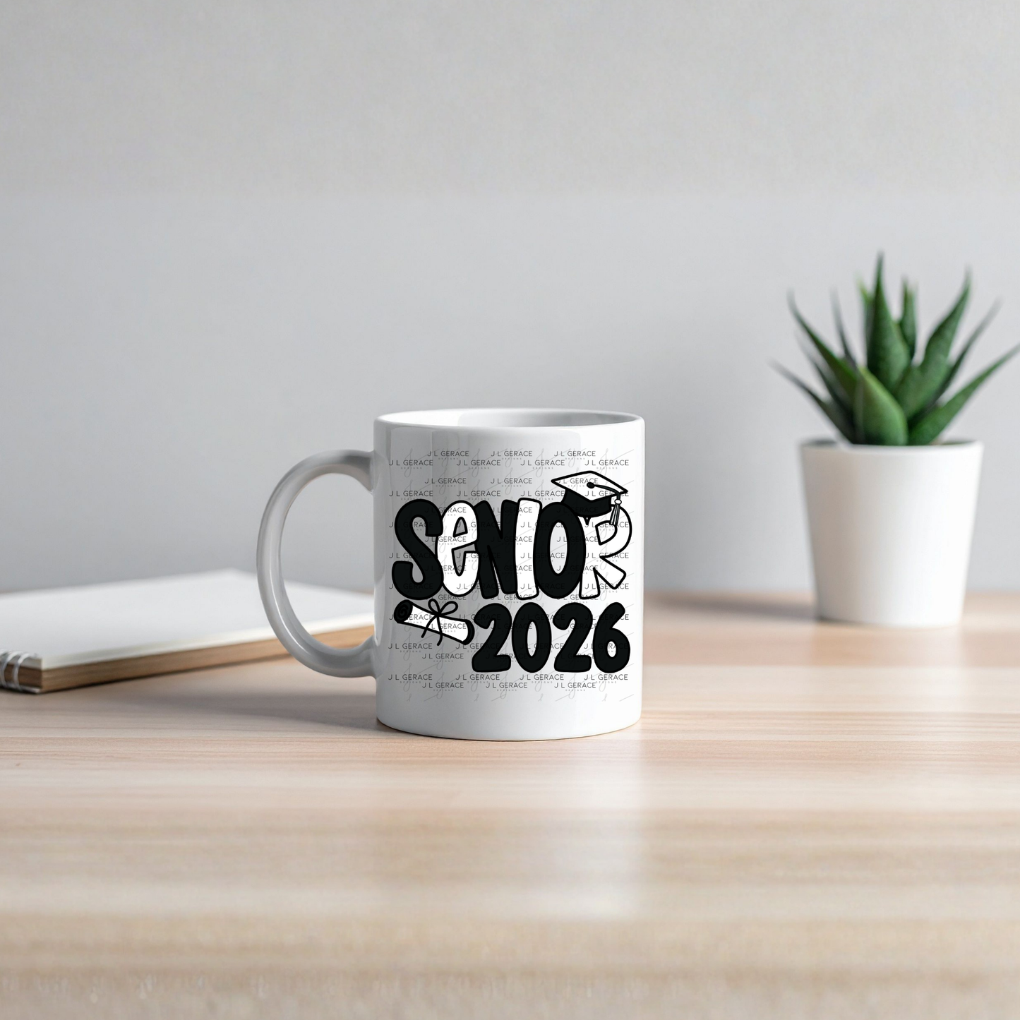 Senior 2026 PNG – Graduation Cap and Diploma Sublimation Design