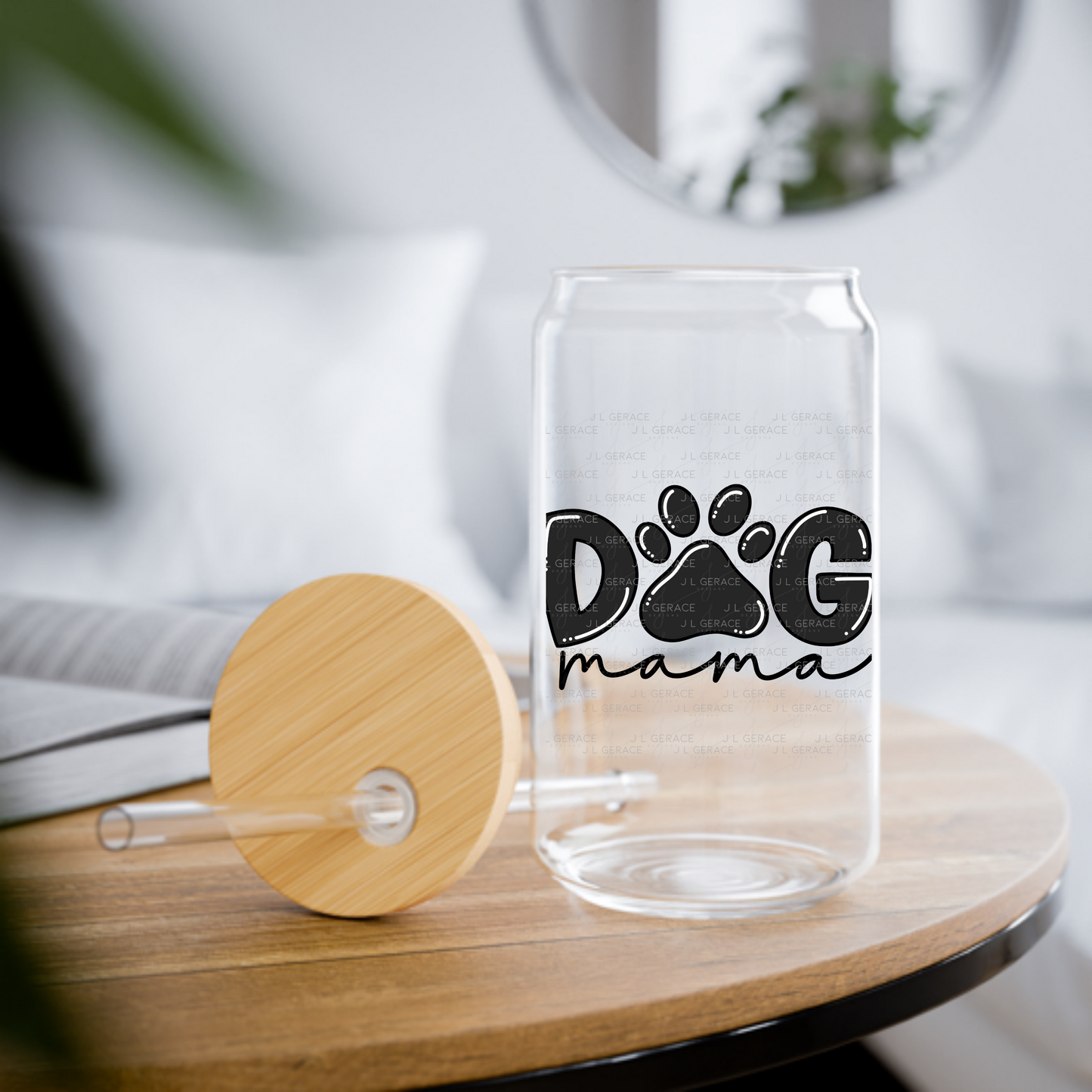 Dog Mama PNG – Black Paw Print Sublimation Design