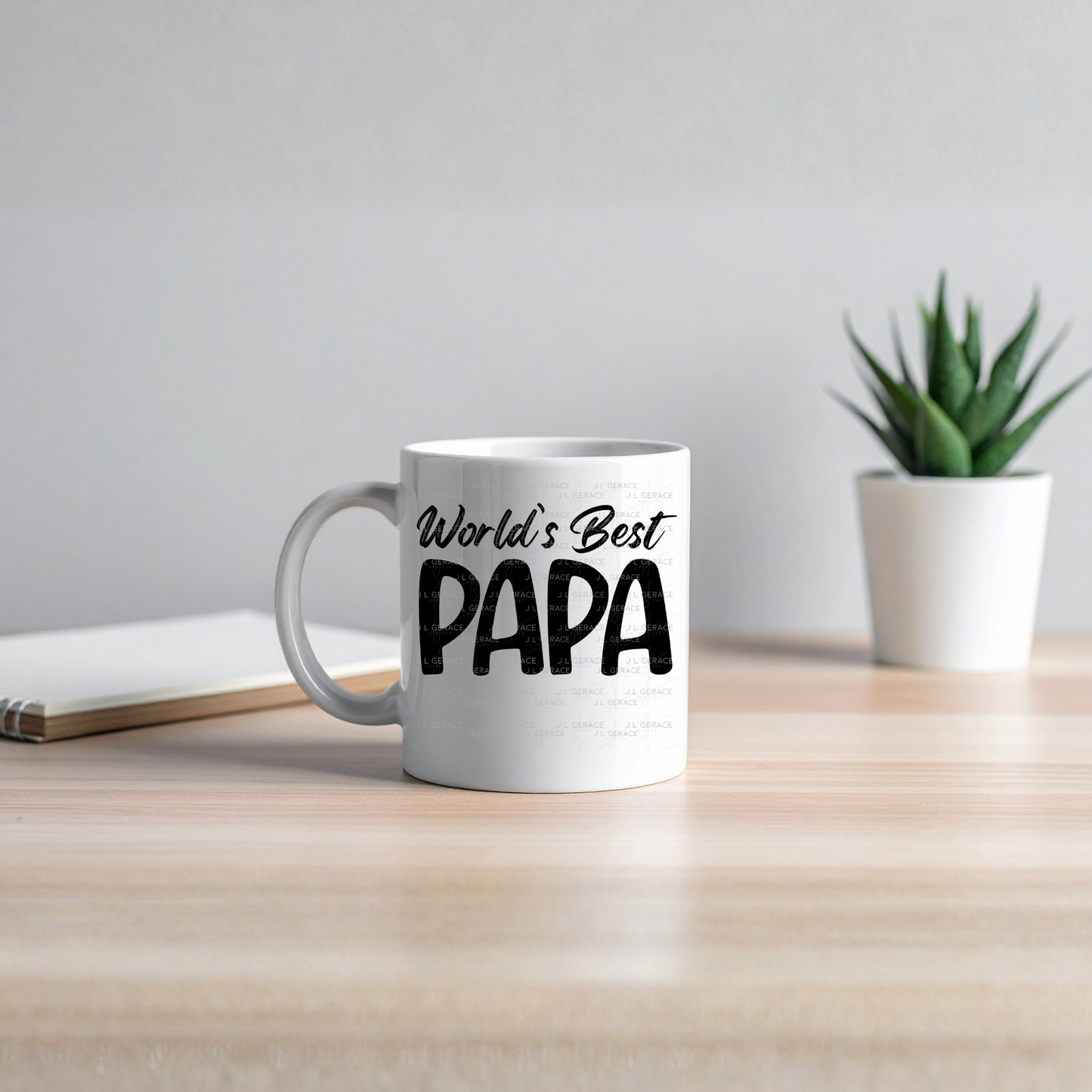 World’s Best Papa PNG – Black Minimalist Typography Design