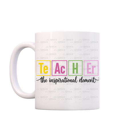 Teacher The Inspirational Element PNG Digital Download (4 Colors)