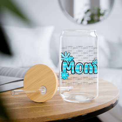 Mom Daisy Floral Blue PNG Design
