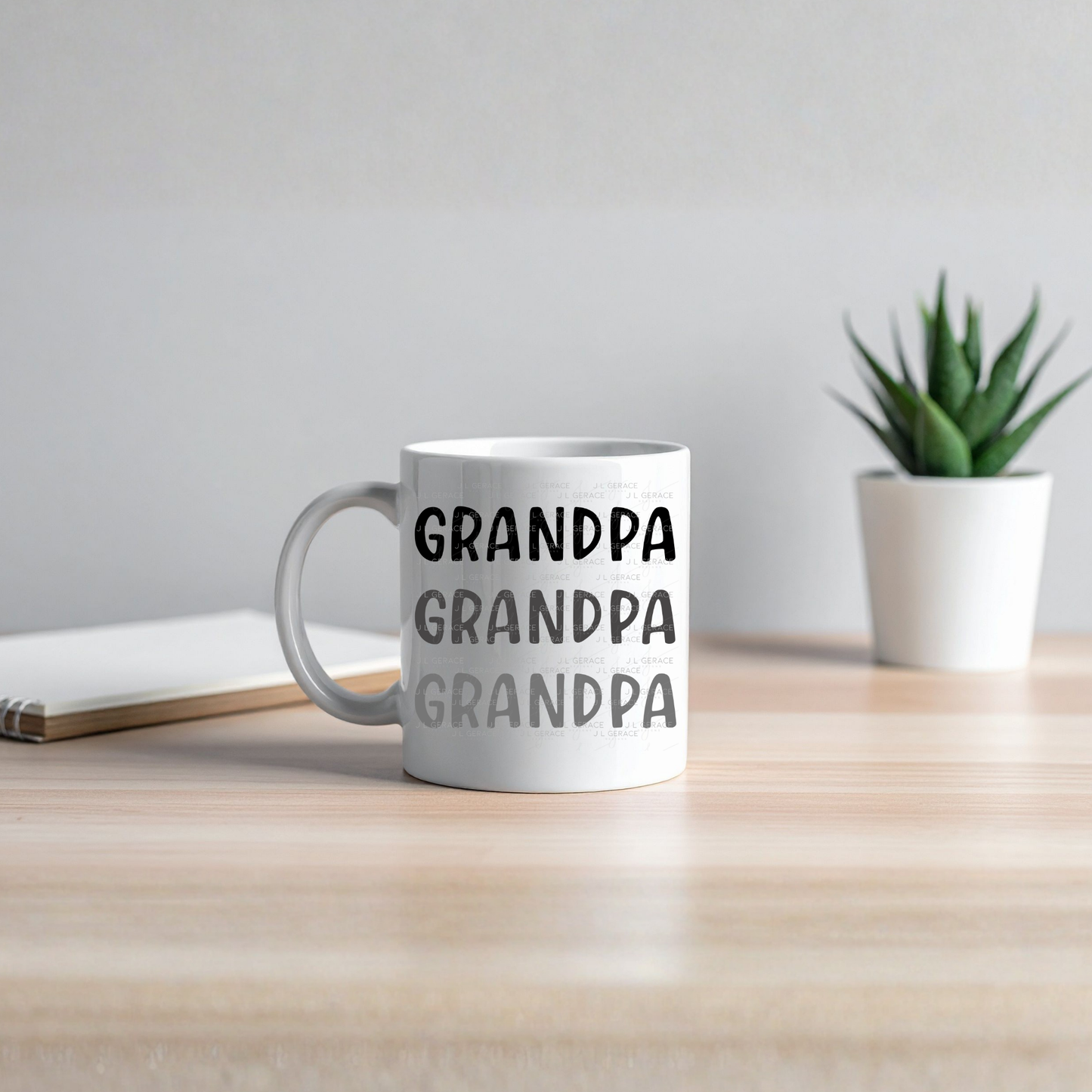 Grandpa PNG – Minimalist Repeat Typography Sublimation Design