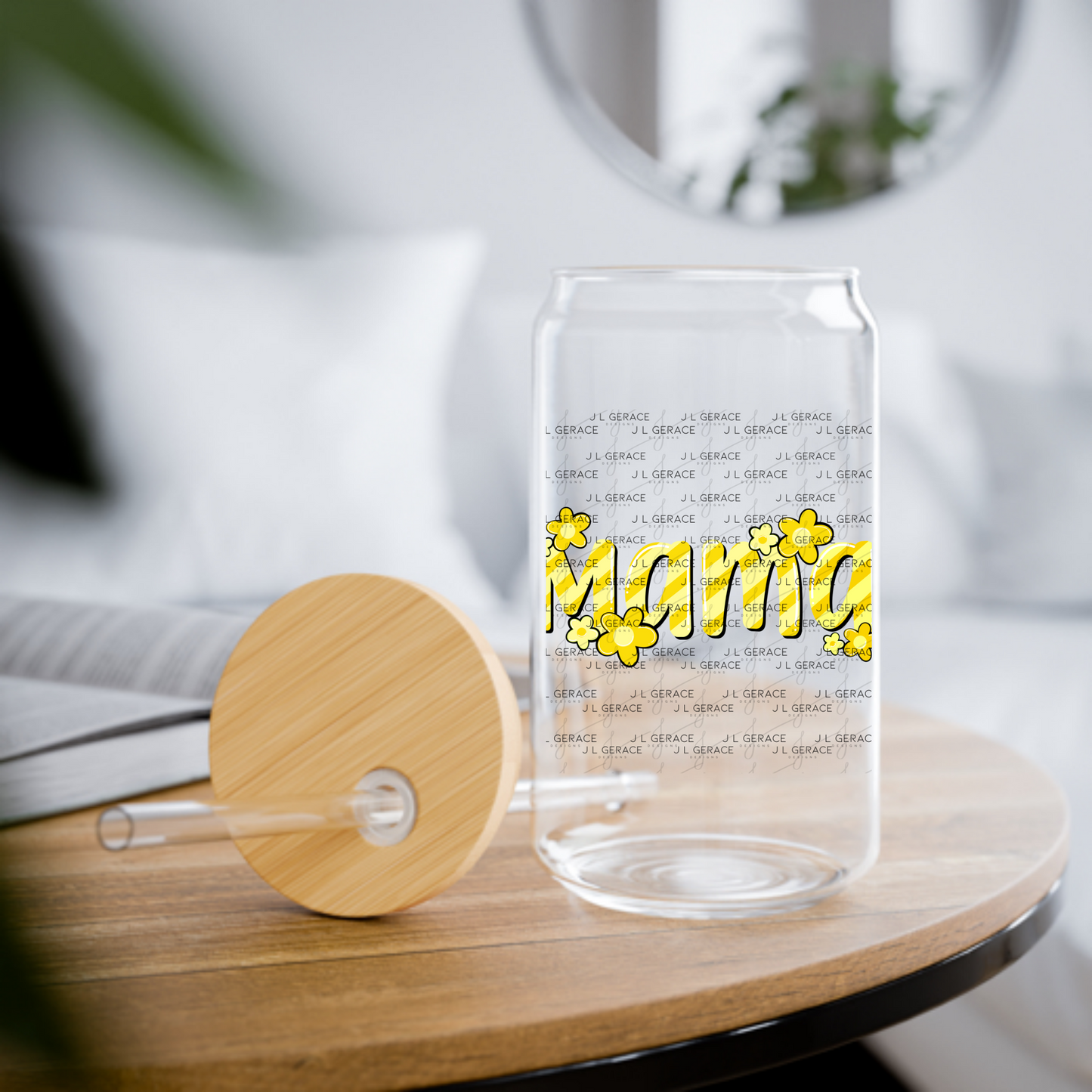 Mama Daisy Floral Yellow PNG Design