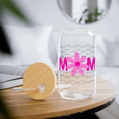 Mom Daisy Floral Pink Gradient PNG Design