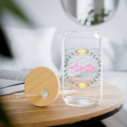 Auntie PNG – Floral Wreath Script Sublimation Design