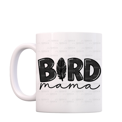 Bird PNG – Black Word Design with Feather Letter