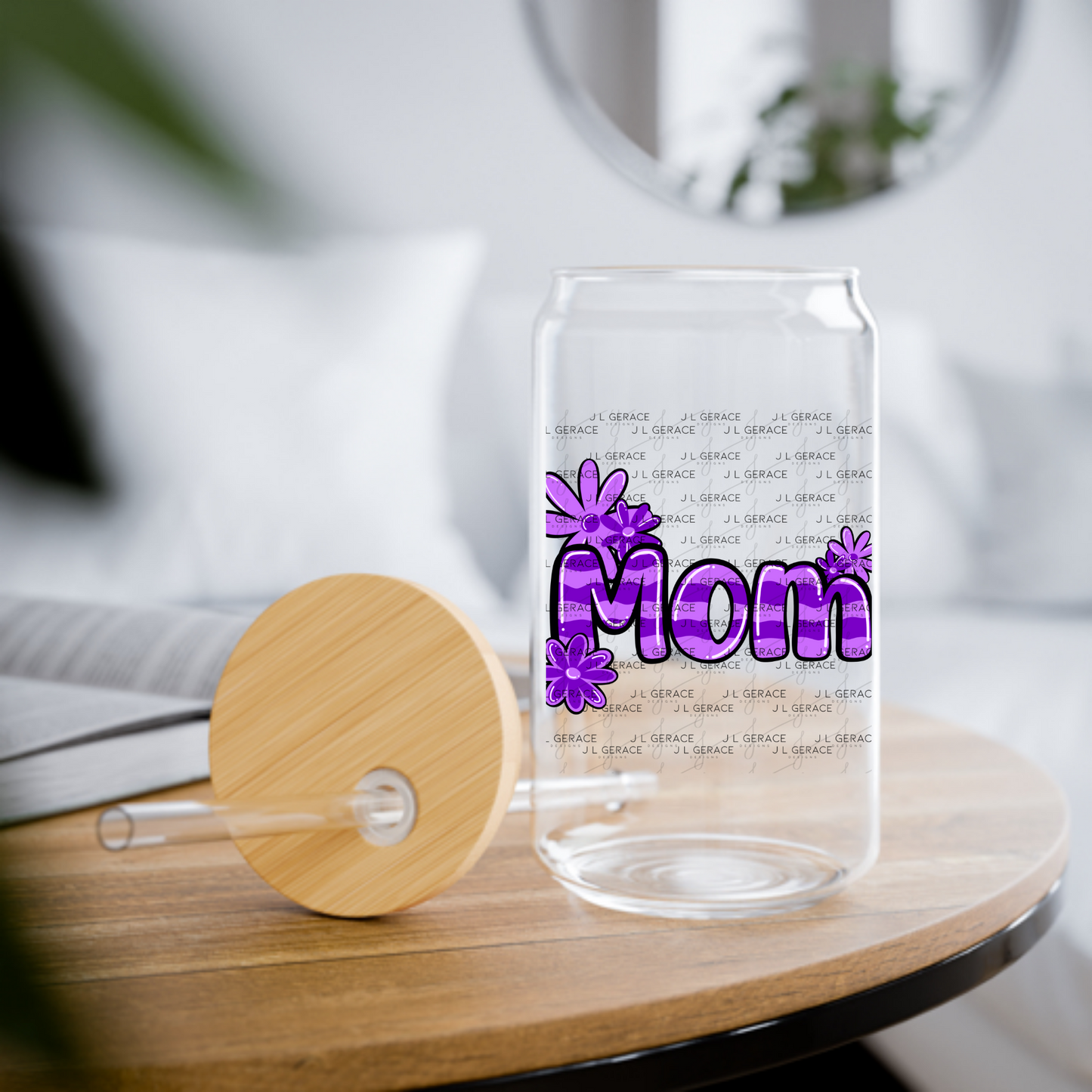 Mom Daisy Floral Purple PNG Design