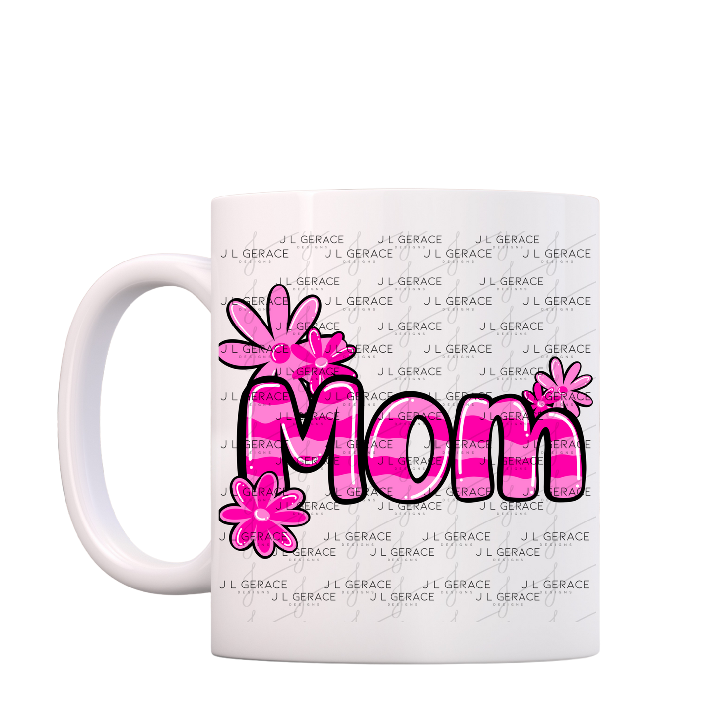 Mom Daisy Floral Pink PNG Design
