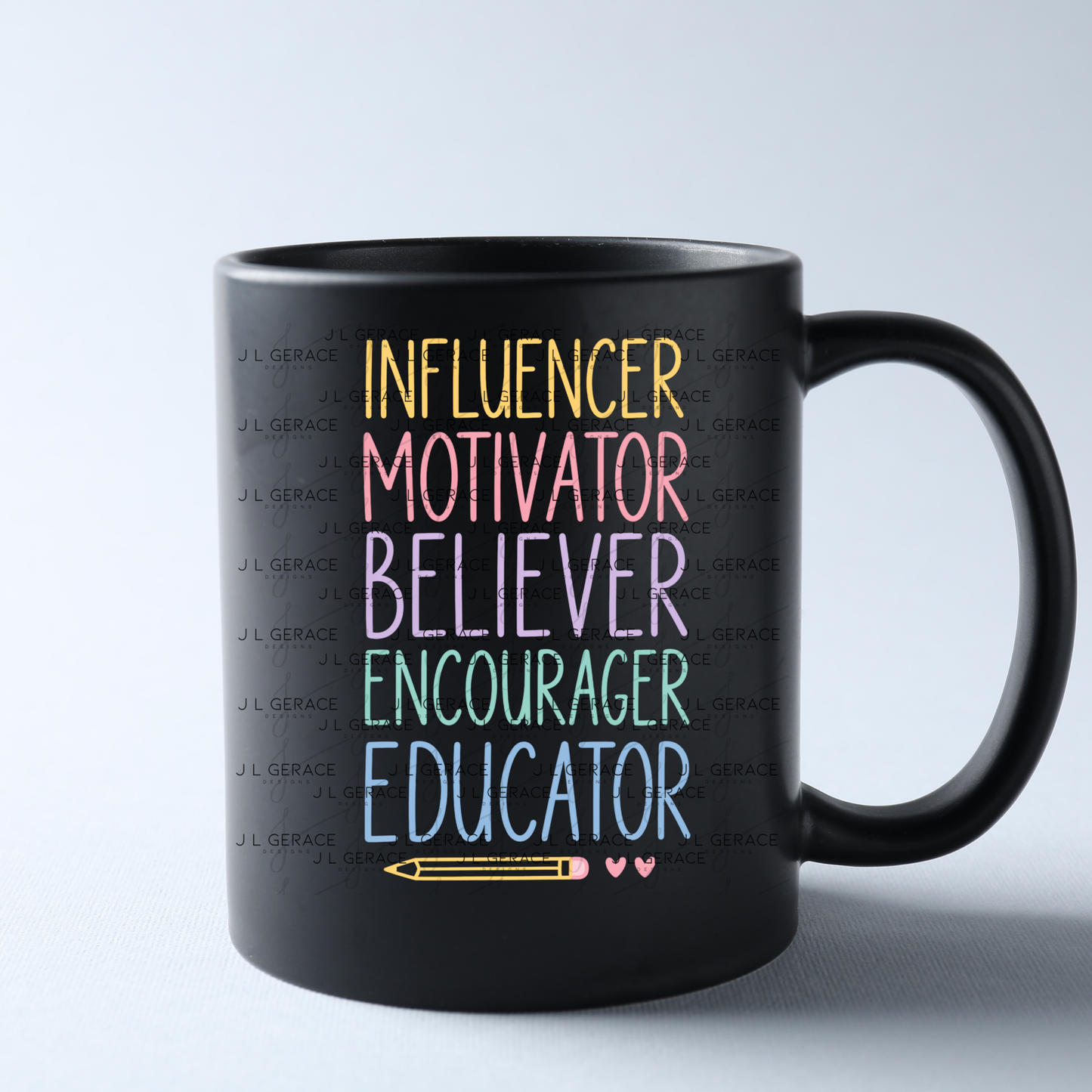 Influencer Motivator Believer Educator Teacher Colorful PNG
