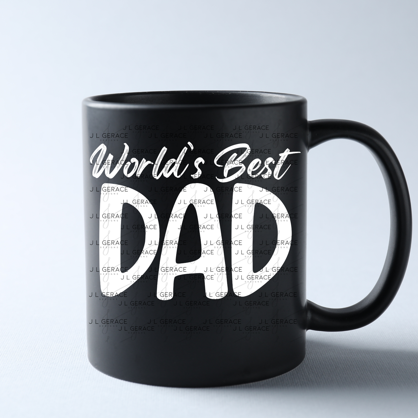 World’s Best Dad PNG – White Minimalist Typography Design for Father’s Day
