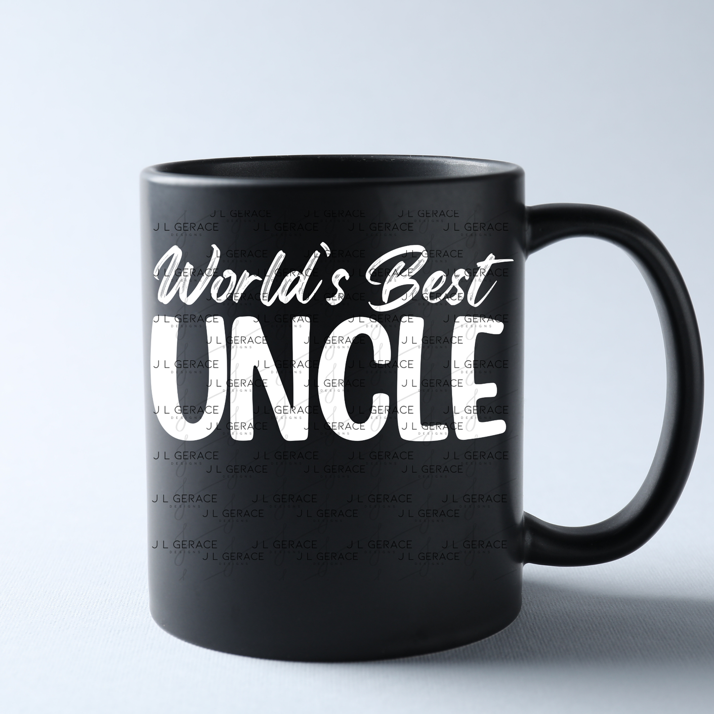 Worlds Best Uncle PNG – White Typography Sublimation Design