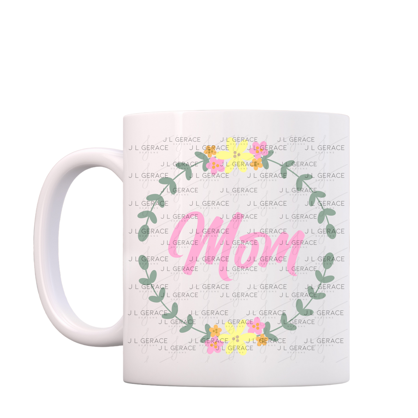 Mom Floral Wreath PNG Design