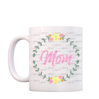 Mom Floral Wreath PNG Design