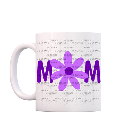 Mom Flower PNG Clipart Sublimation PNG Mothers Day Purple Daisy Design