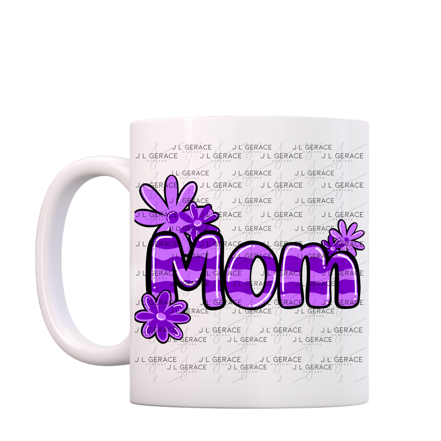 Mom Daisy Floral Purple PNG Design
