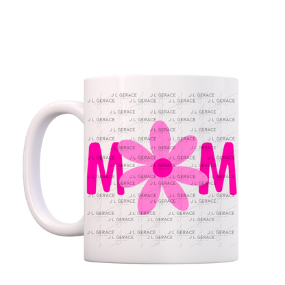 Mom Daisy Floral Pink Gradient PNG Design