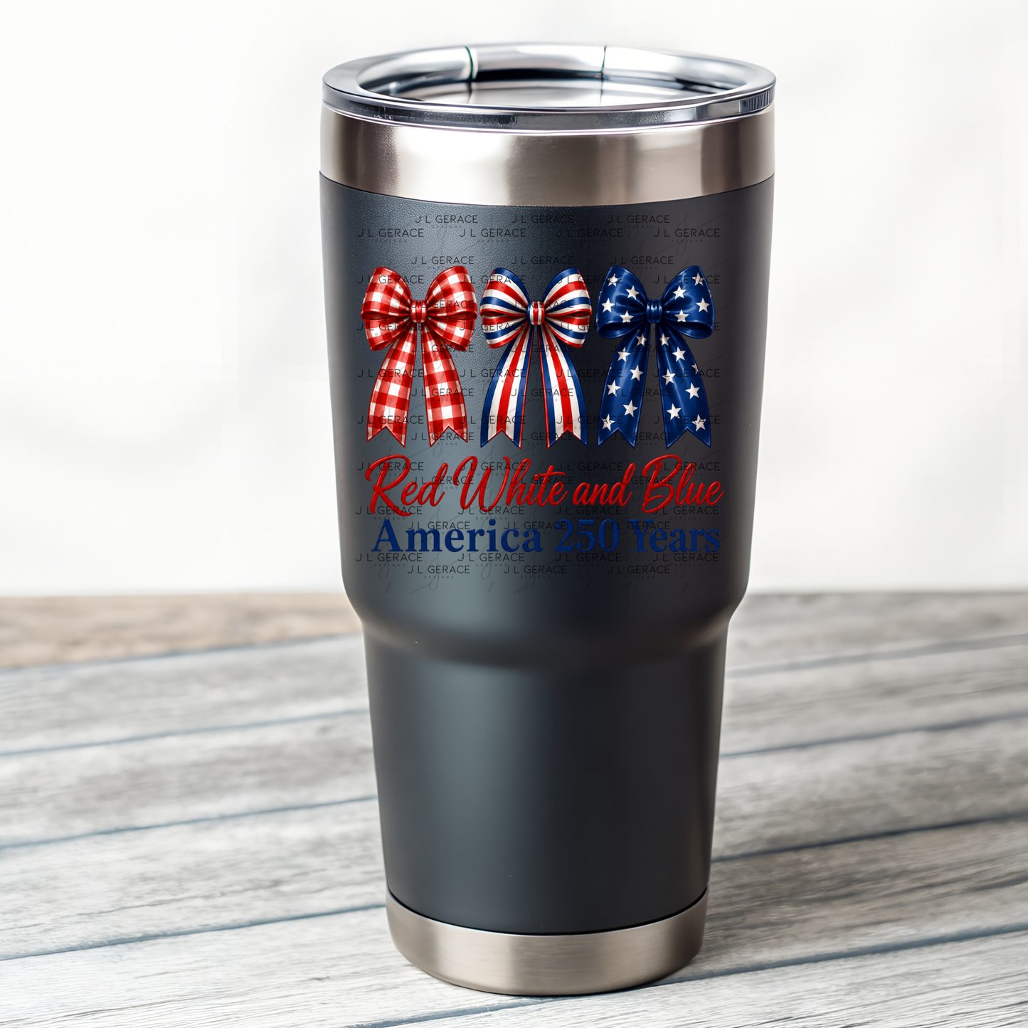 Red White and Blue America 250 Years PNG Design