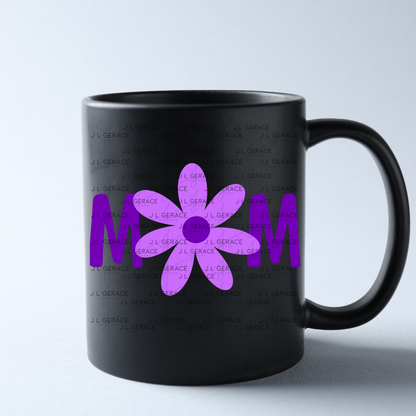 Mom Flower PNG Clipart Sublimation PNG Mothers Day Purple Daisy Design