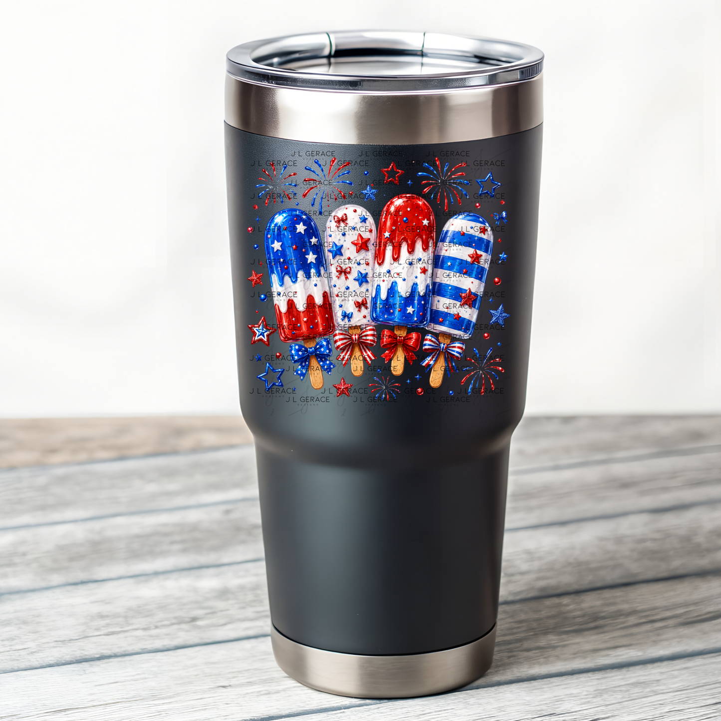 Patriotic Popsicles Fireworks PNG Design