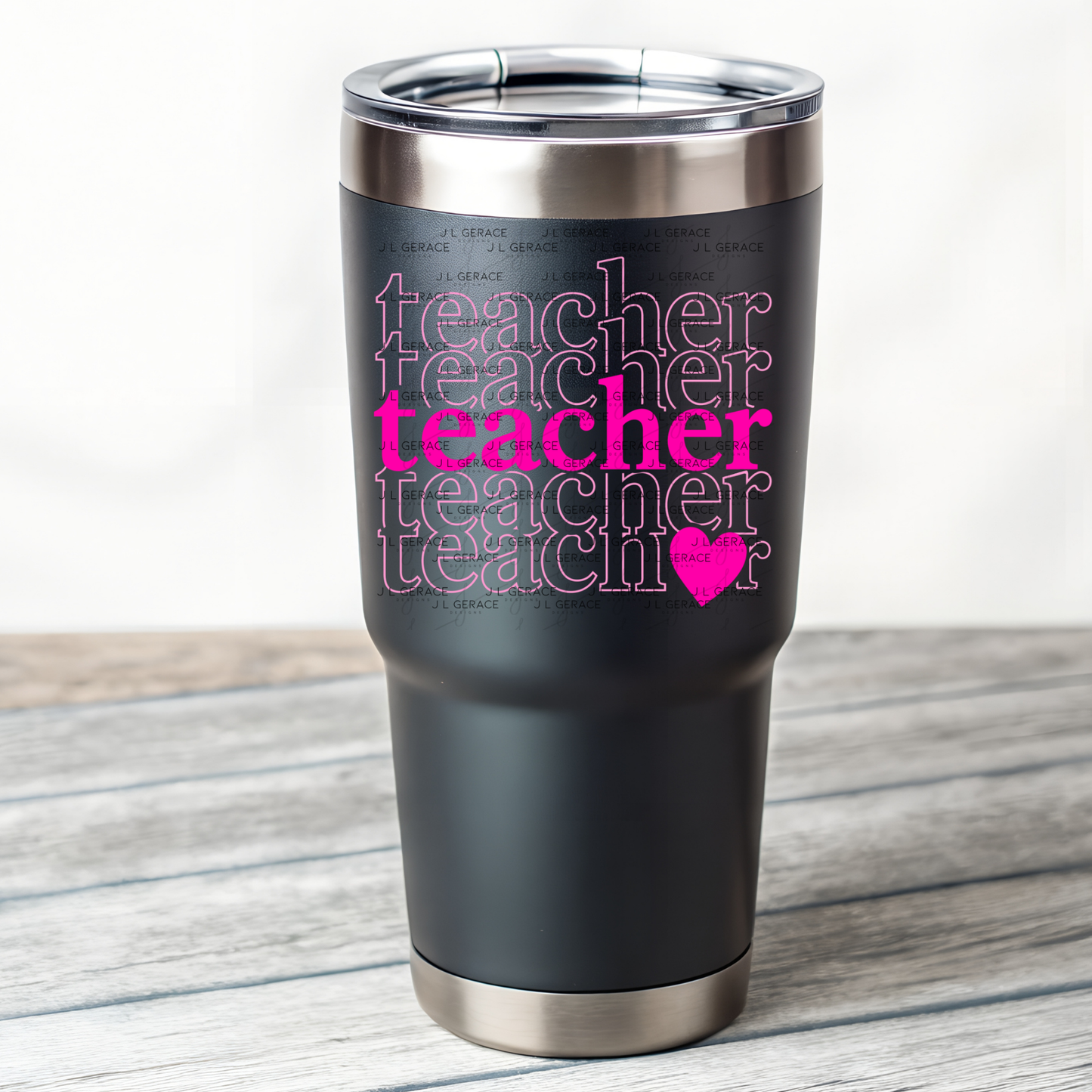 Teacher Teacher Heart Pink PNG Digital Download