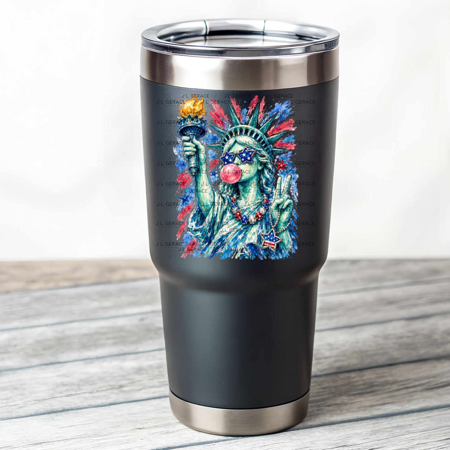 Liberty Statue Bubblegum Patriotic PNG Design