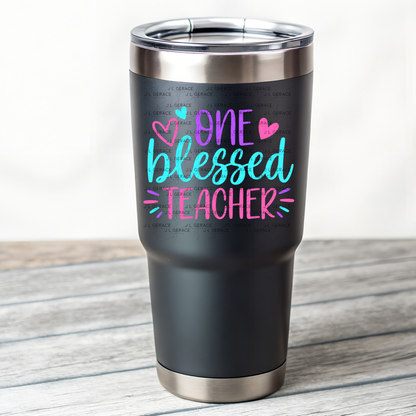 One Blessed Teacher Color PNG