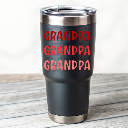 Grandpa PNG – Red Gradient Typography Sublimation Design