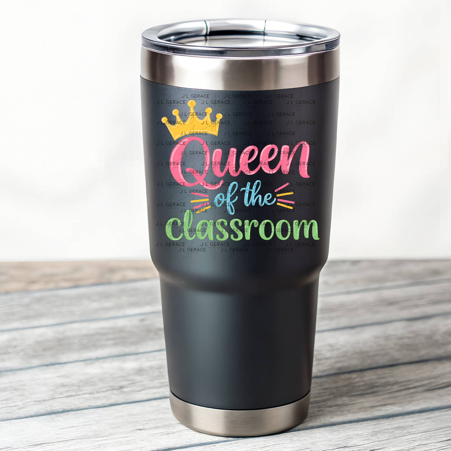 Queen of the Classroom Teacher Colorful PNG