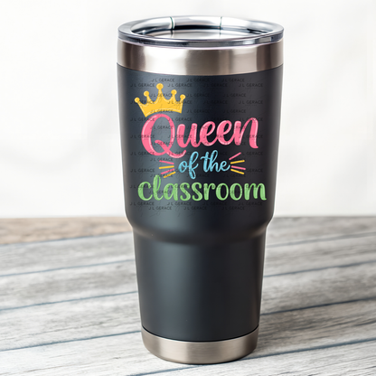 Queen of the Classroom Teacher Colorful PNG