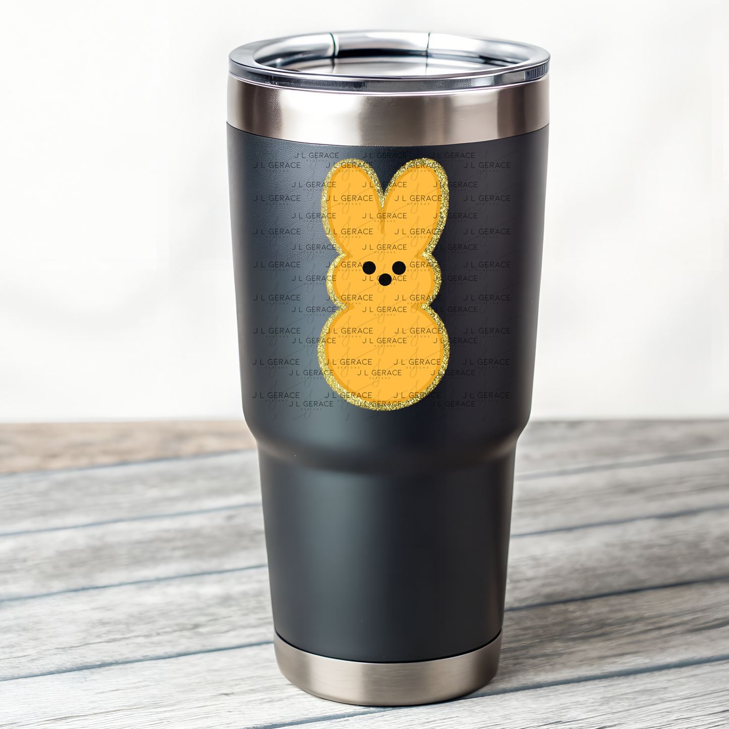Orange Glitter Bunny Peep Easter Clipart Sublimation PNG