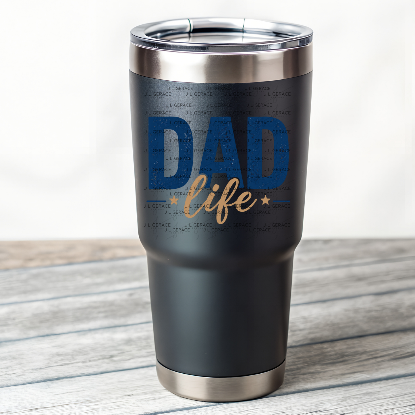Dad Life PNG – Blue Vintage Typography Sublimation Design