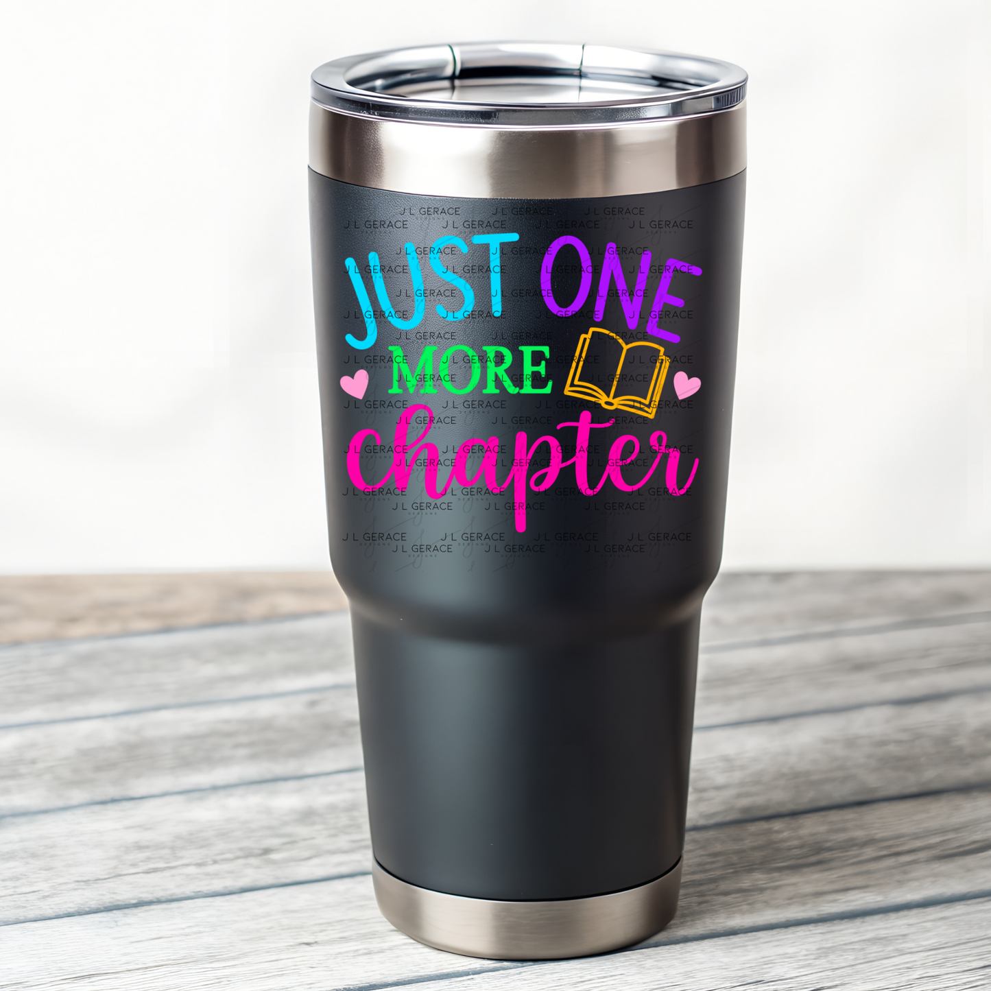 Just One More Chapter Teacher Colorful PNG