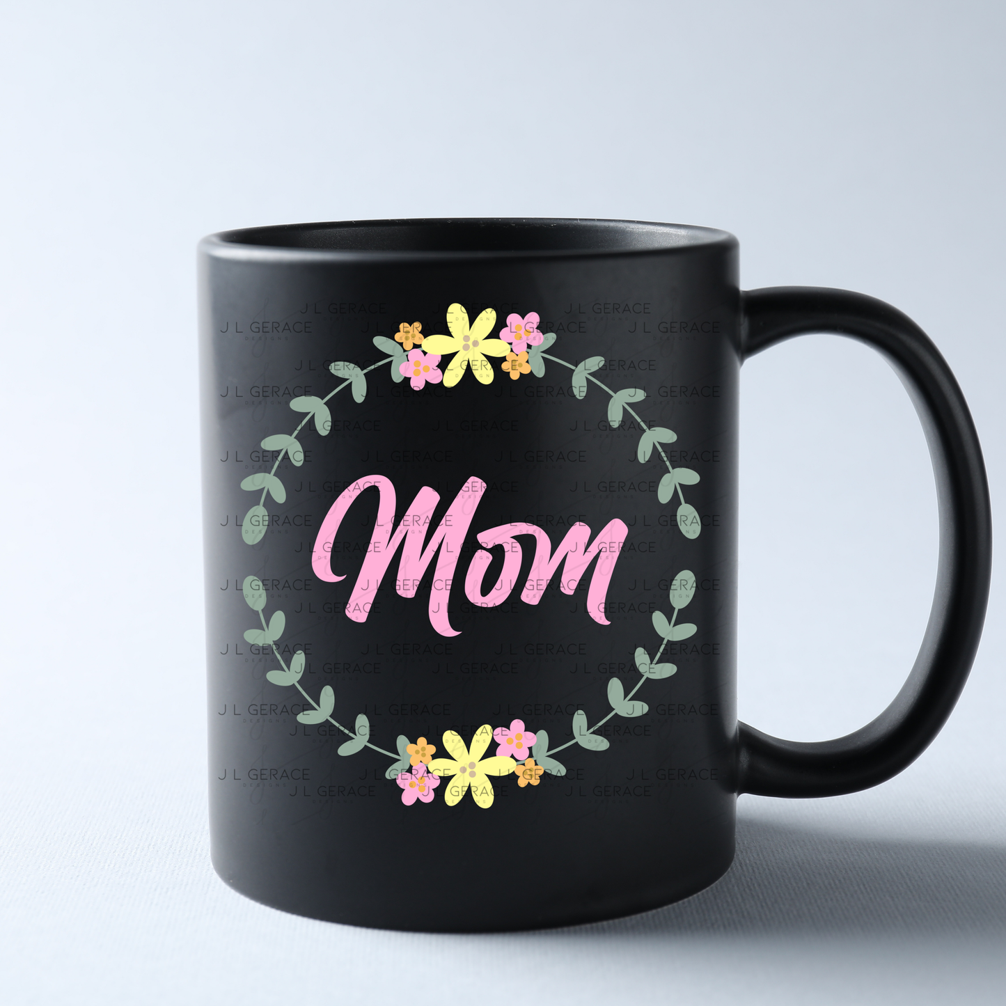 Mom Floral Wreath PNG Design