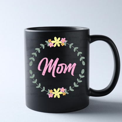 Mom Floral Wreath PNG Design